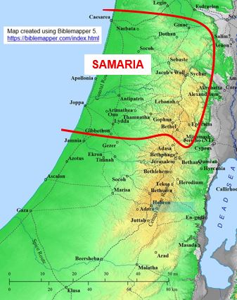 Map New Testament Samaria